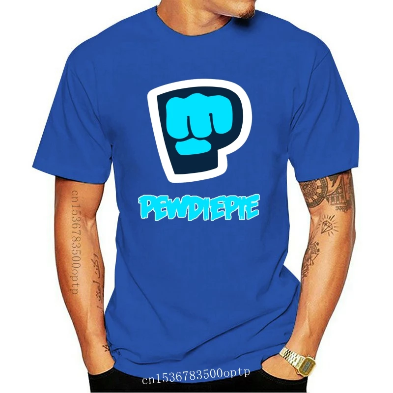 Новинка Мужская черная футболка Pew Die Pie с логотипом верггера от S до 3XL|Мужские