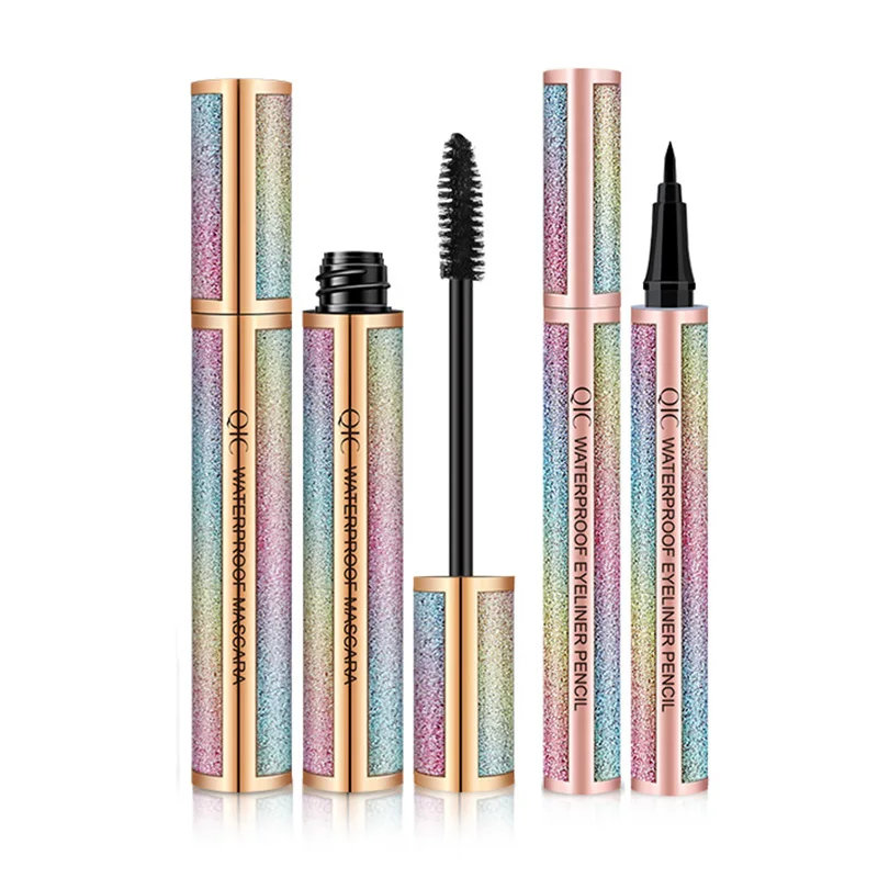 Набор для макияжа глаз из 2 предметов жидкая подводка тушь ресниц долговечная