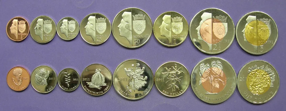 8 шт., оригинальные монеты, не распространенные, 2011 год, тропический редкий цветок