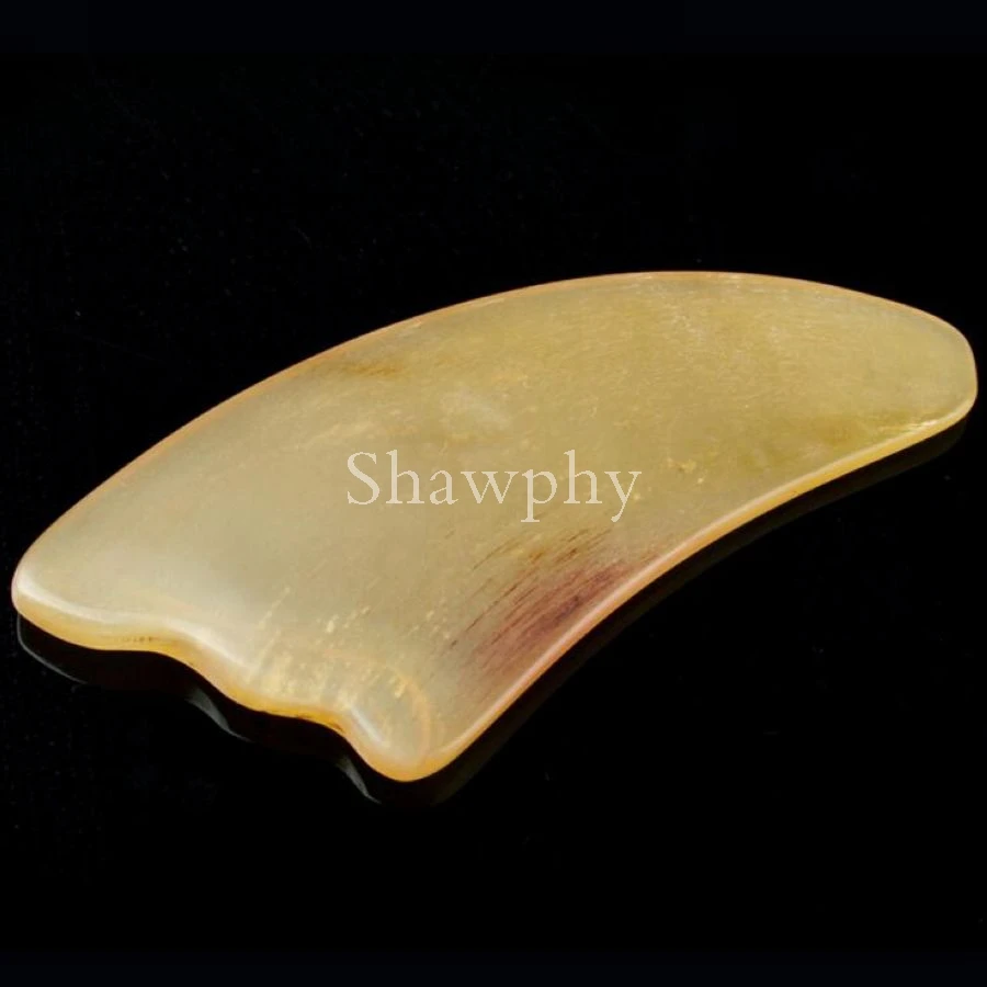 

Natural Sheep Horn SPA Scraping Plate Body Massager Chinese Traditional Acupuncture Massage Face GuaSha Board Scrape Therapy