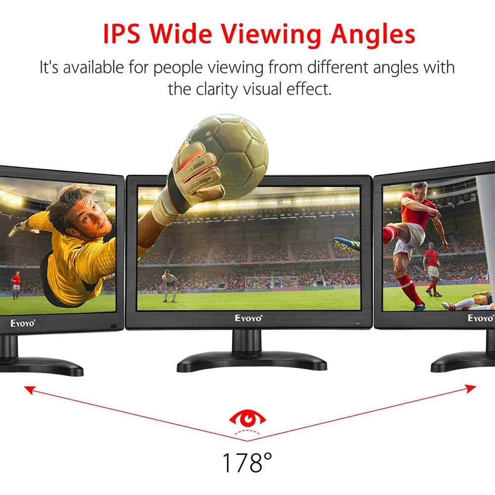 Eyoyo 12 &quot1920x1080 HDMI монитор IPS VGA BNC AV USB для ноутбука CC TV камера ПК дисплей экран ТВ