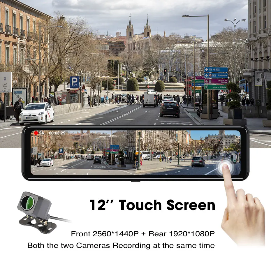 Olysine Super HD 2K 1440P Huawei Hisilicon CPU Sony IMX 335 Автомобильный видеорегистратор камера зеркало