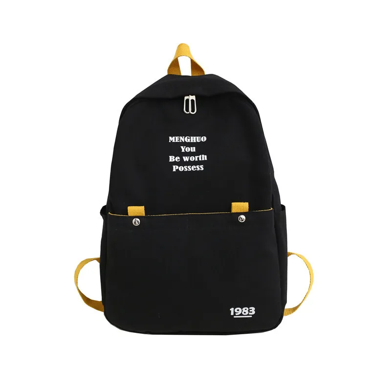 Простой Классический дизайнерский холщовый женский рюкзак школьный