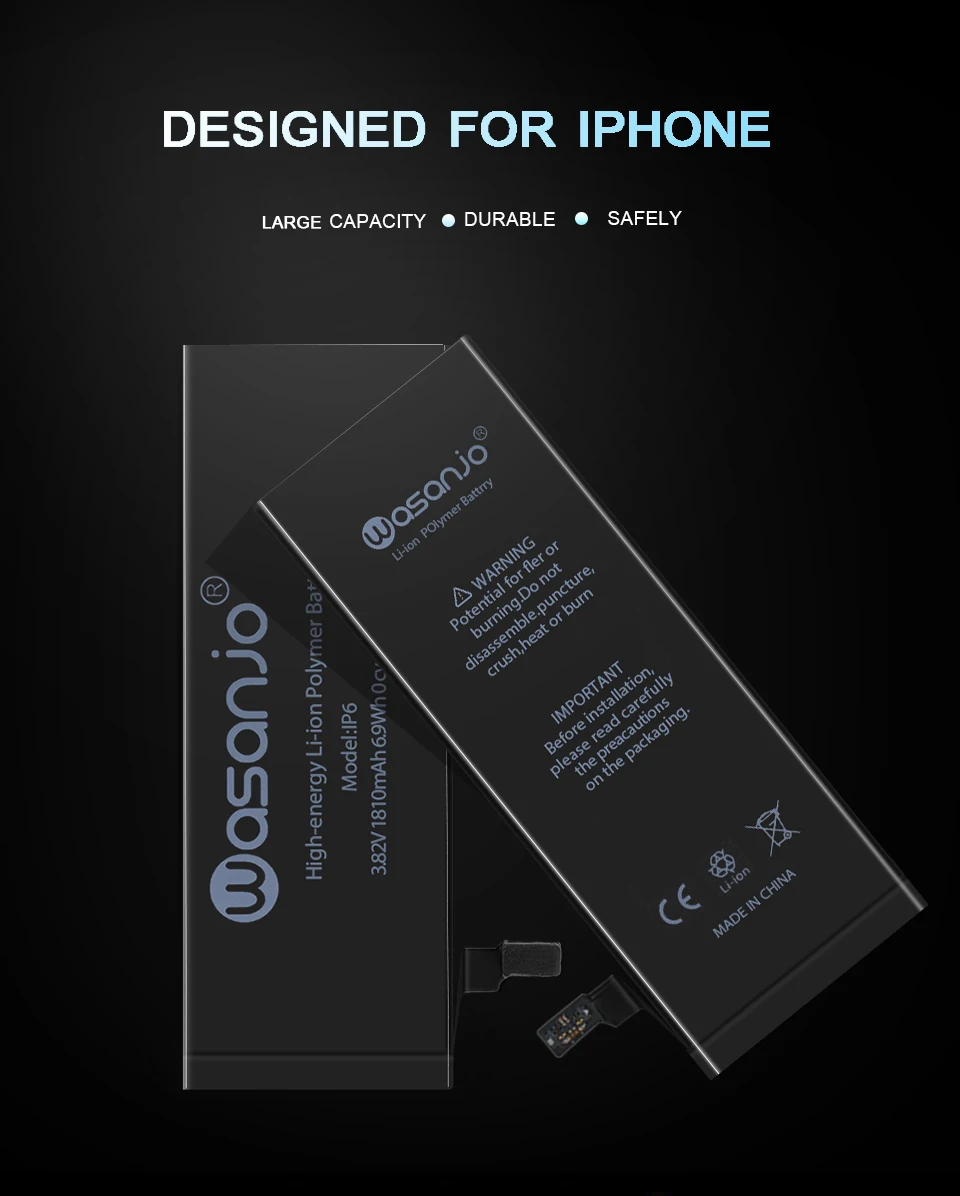 Новейшая чистая кобальтовая батарея мобильного телефона для IPhone 6 6S Plus 6plus 6splus IPhone6 замена литиевой батареи полимерная батарея