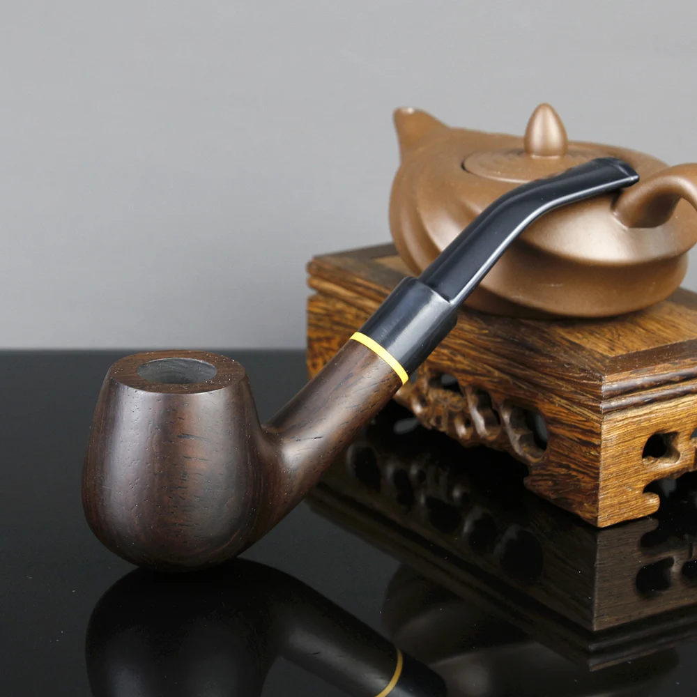 

Классический многофункциональный трубка из черного дерева сигареты табака трубы из нержавеющей стали 5,5 мм/8 мм мундштук Новый курительная ...