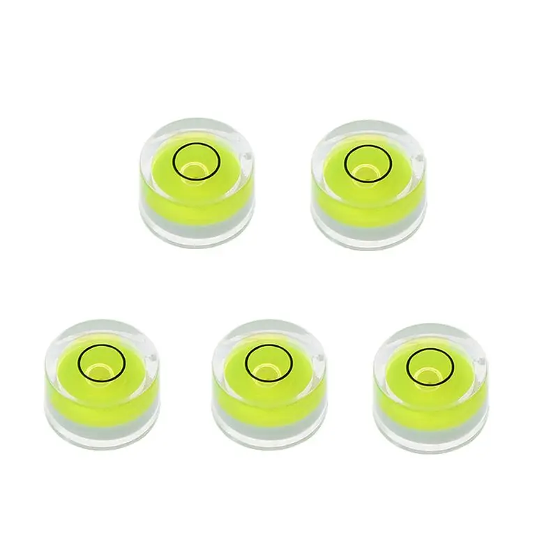 B(12x7mm) 5 шт. круглый пузырьковый уровень мини спиртовой уровень Bullseye измерительный прибор уровня L69A - Цвет: B(12x7mm)