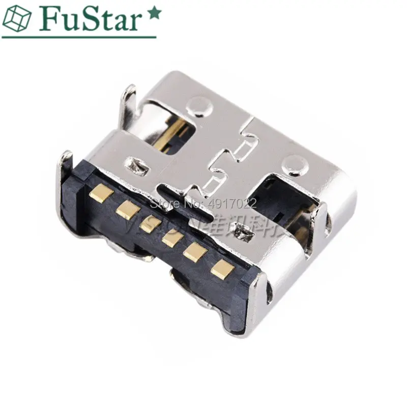 10 шт./лот разъем Micro USB 3 1 Type C 6pin DIP4 90 градусов гнездовой для мобильный телефон