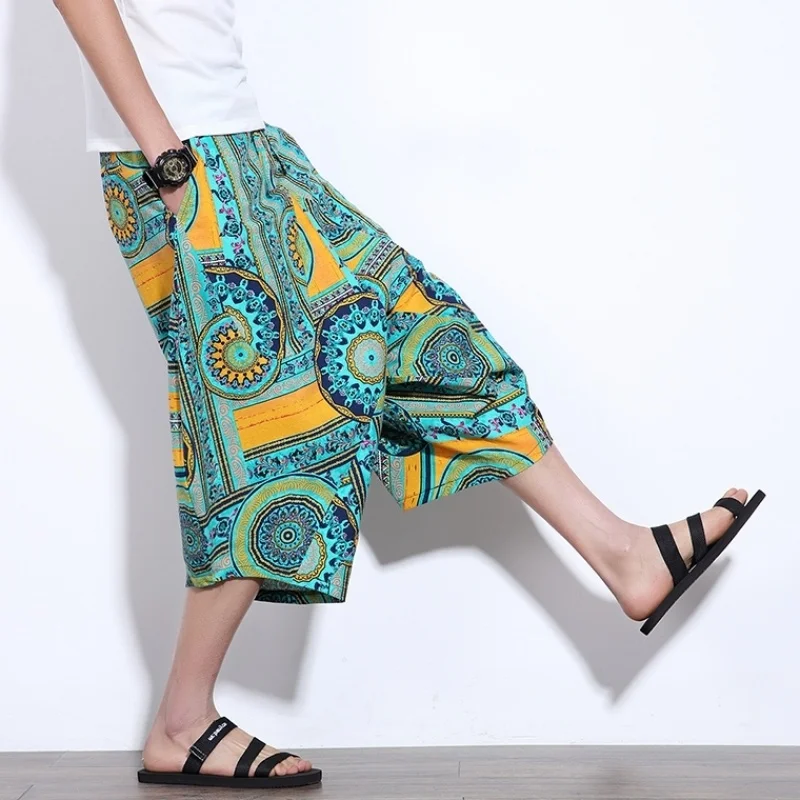 Мужские летние повседневные пляжные шорты-бермуды праздничные шорты из хлопка и