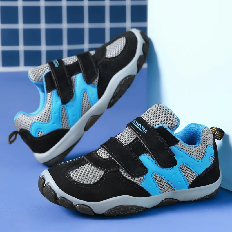 

Outdoor Sports Children’s Shoes From 8 to 14 Years Breathable Mesh Upper Casual Flat Teenage Sneakers Rubber Boots Kids For Boys