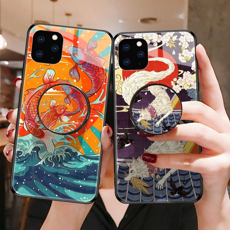 Чехол для iPhone 11 Pro Max XS XR X 7 8 6 6S Plus с кольцом-держателем противоударный из