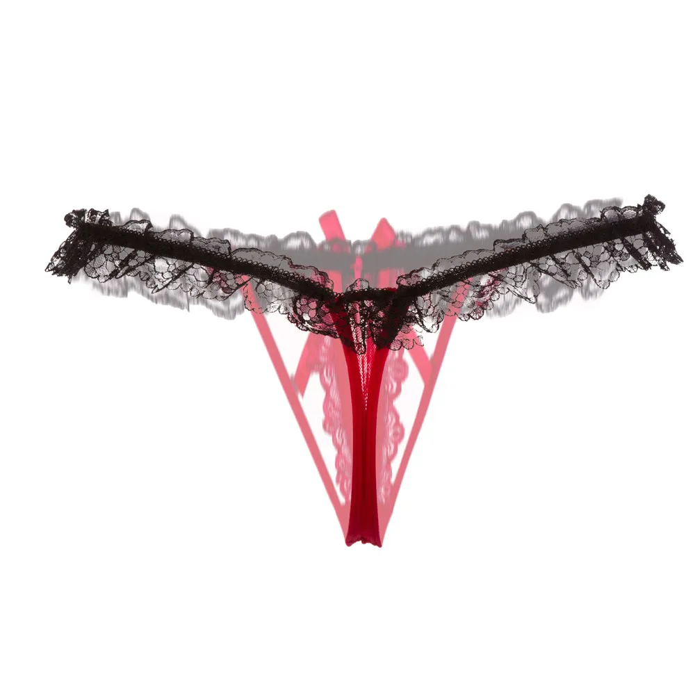 

Women Panties Hollow Pearls Womens Lace Sexy Thong Panties Intimates Lingerie Underwear Brief Low Waist Intimates Panties Famale
