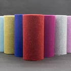 25 ярдов, блестящее свадебное украшение рулон тюля с блестками, Золотая Лазерная органза, серебряная блестящая Тюлевая сетка, праздвечерние чные атрибуты