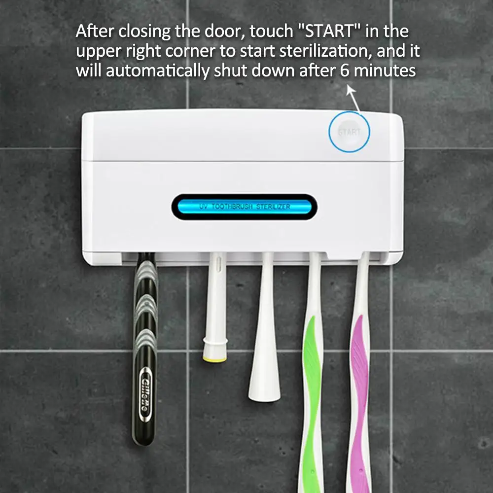 

Uv Sterilizer Large Capacity 3 Colors Uv Disinfection Holder Toothbrush Toothbrushholder Portable Toothbrush Disinfection