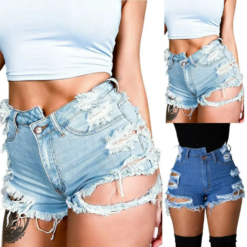 

Женские летние рваные пляжные брюки Samdolly