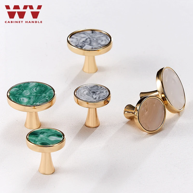 WV латунные мебельные ручки Корпус Красочные одно отверстие с винтом шкаф комод