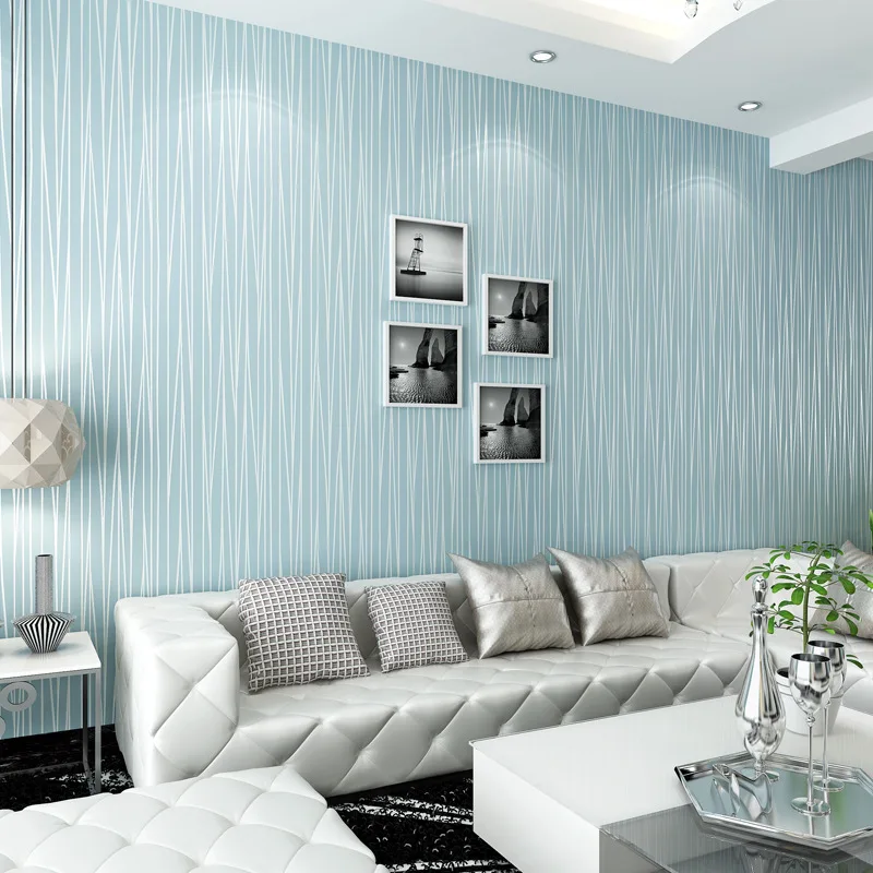 

Solid color Vertical Stripe Non Woven 3D wallpaper,High Quality modern wall paper for bedroom living room home decoration Sale