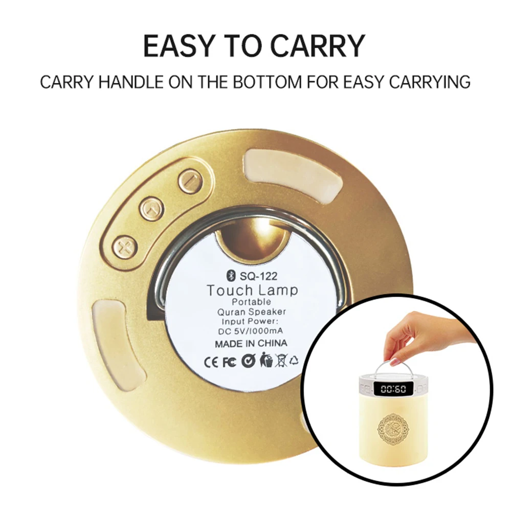 

Colorful Home Portable FM Radio Wireless Quran Touch Gift Remote Control Bluetooth Speaker USB MP3 Small LED Lamp Adjustable