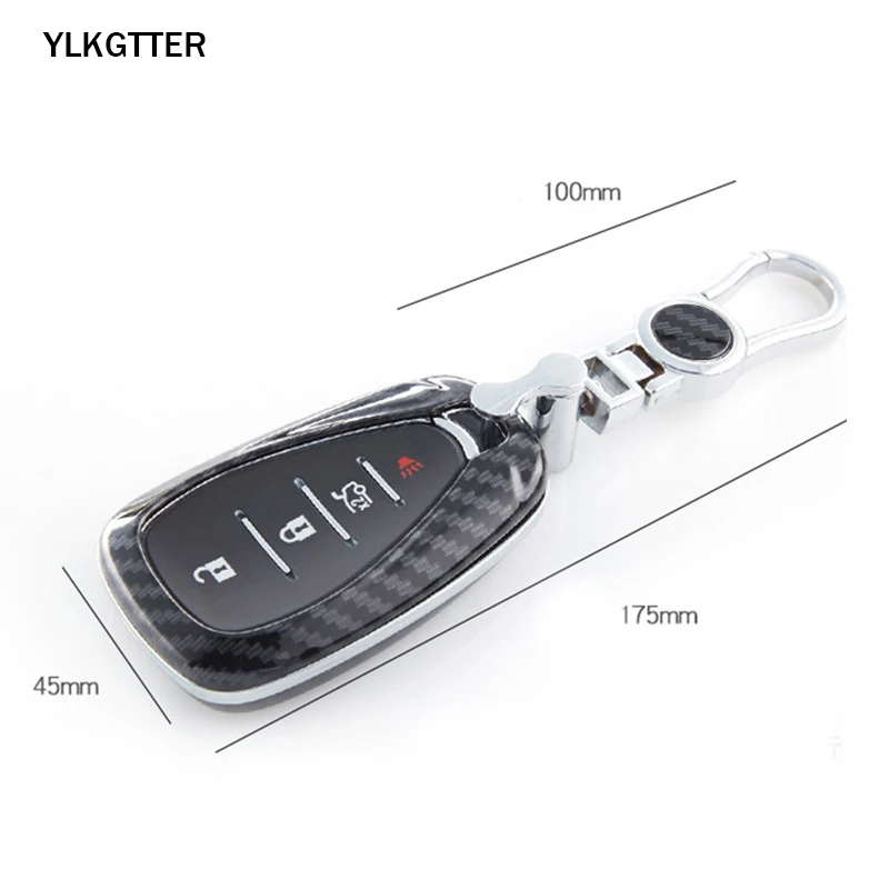 Чехол YLKGTTER для автомобильного ключа с узором из углеродного волокна Chevrolet Malibu XL