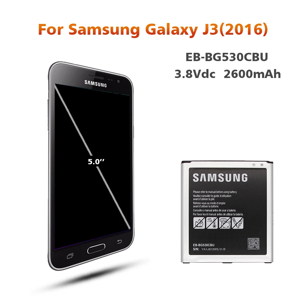 Аккумулятор для samsung J320 EB-BG530CBE 2600mAhFor samsung Galaxy J3 J320F J320H G530 G530F Сменный аккумулятор для телефона