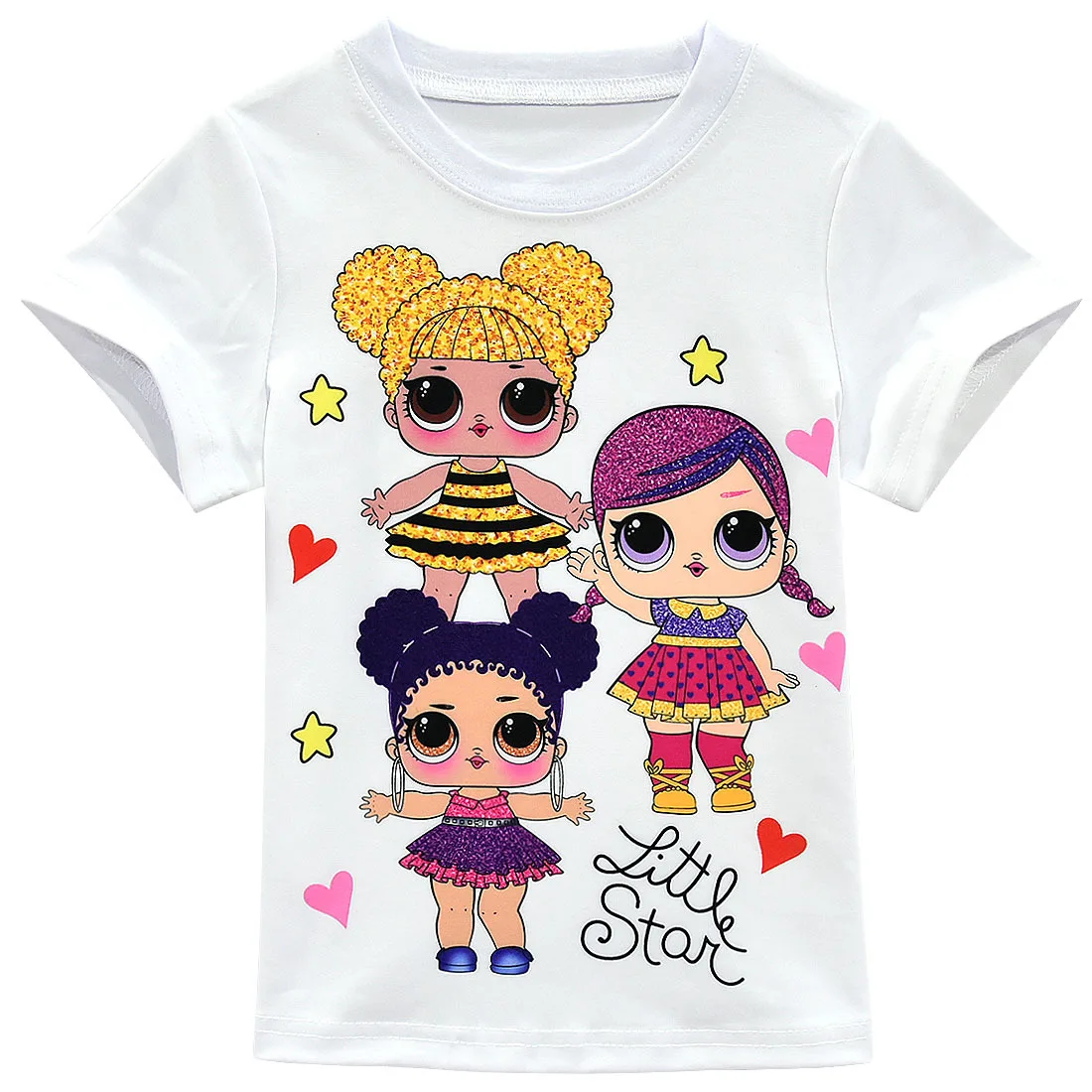 Новый детский костюм с рисунком сюрприз юбка Милая короткими рукавами для