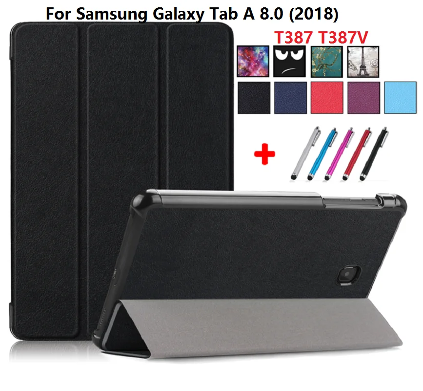 Кожаный чехол с откидной крышкой подставкой для планшета Samsung Galaxy Tab A 8 0 дюймов
