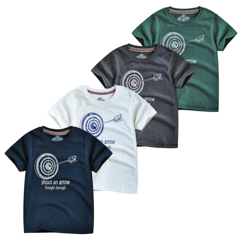 Детская футболка с круглым вырезом летняя надписью &quotShoot An Arrow&quot для мальчиков