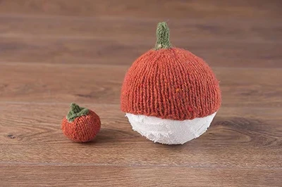 hat and pumpkin B Реквизит для фотосъемки новорожденных на Хэллоуин, одеяло, тканевый фон для детской фотосъемки, Осенние тыквенные фото-реквизиты, аксессуары для фотосъемки - Цвет: hat and pumpkin B