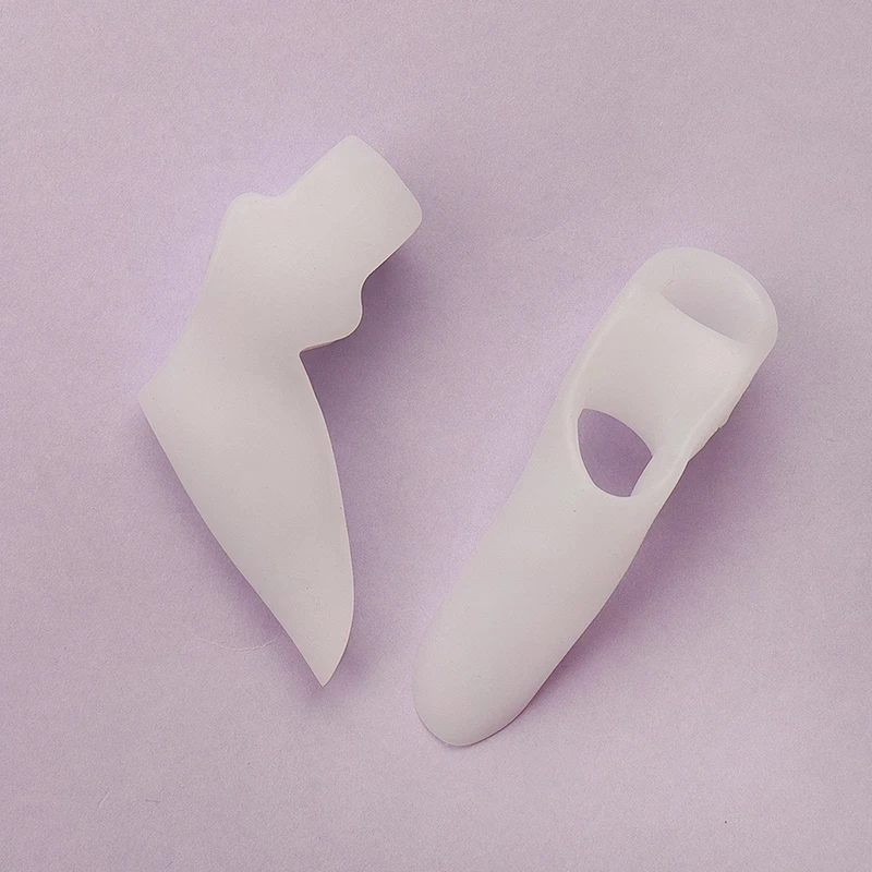 

5 Pair Silicone Gel Foot Two Hole Toe Separator Thumb Valgus Protector Corrector Bunion Adjuster Hallux Valgus Guard Feet Care