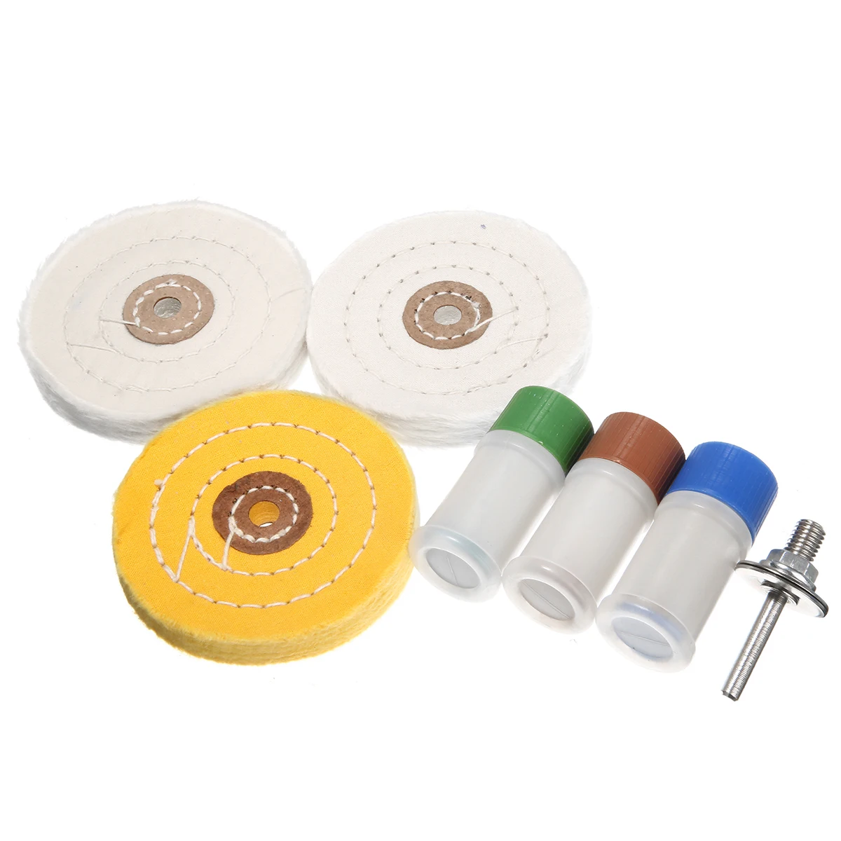 Набор полировальных колес для чистки металла 7 шт. с блоками дрели|Полировальные