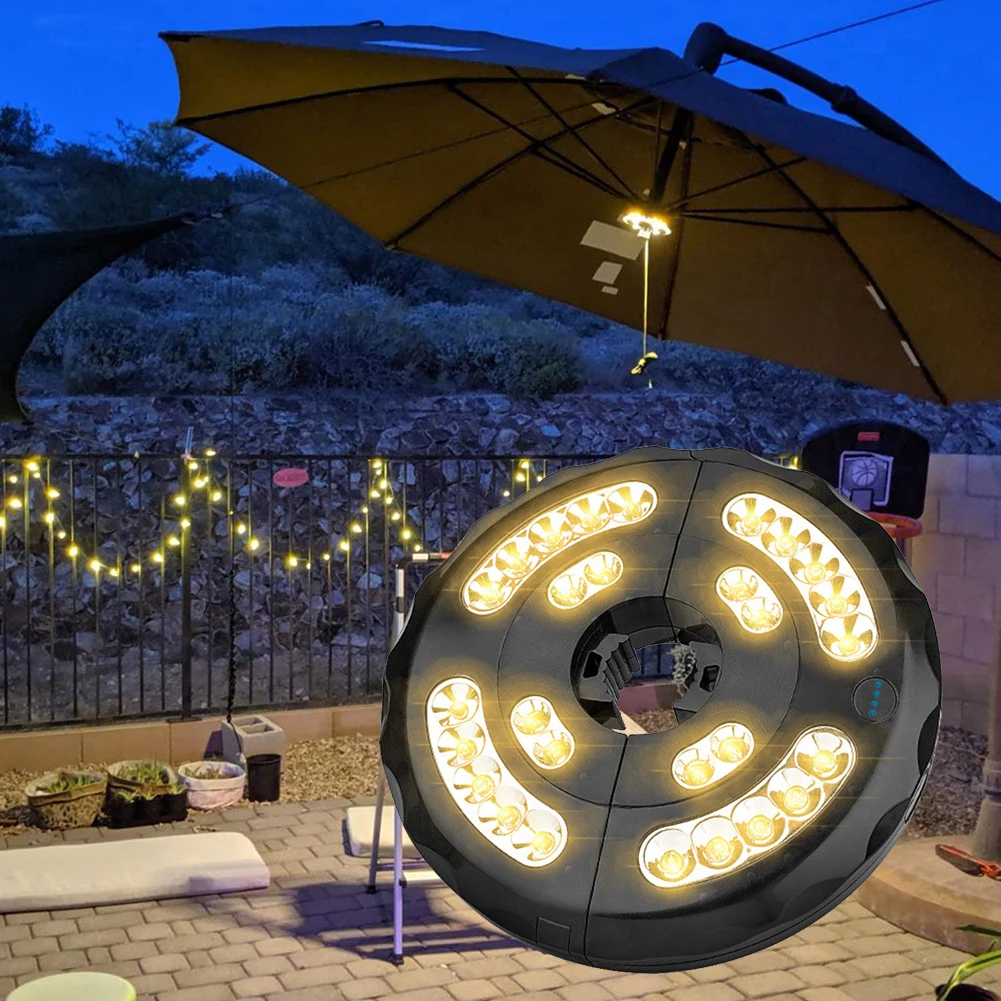 

Зонт-вссветильник для внутреннего дворика с зарядкой от USB, уличная лампа для палатки, аварийное освещение с регулируемой яркостью