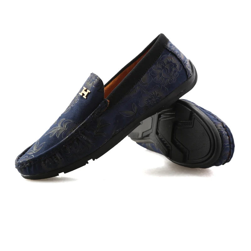 Мужские мокасины Vosonca классические удобные туфли из спилка на плоской подошве