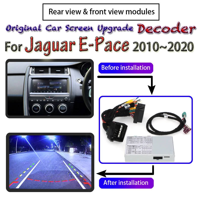 

For Jaguar E-Pace 2017~2020 Rear View Parking Backup Camera Adapter Module Reverse Original Car Screen Upgrading Camera Decoder