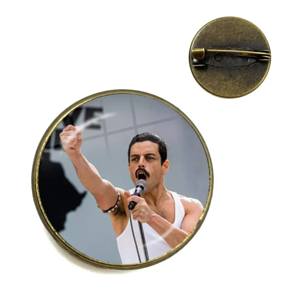 Freddie Mercury значок на воротник 20 мм стеклянный кабошон милая бижутерия броши для
