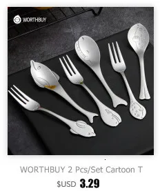 WORTHBUY Западный Золотой набор столовых приборов 304 столовые приборы из нержавеющей стали кухонный нож ложка Вилка для обеда набор портативной походной посуды