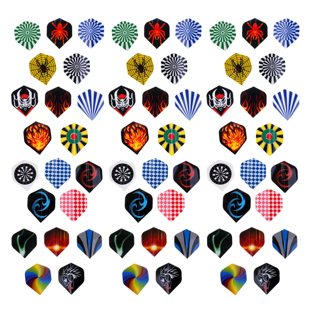 

60 Pieces Pack Standard Dart Flights Professional Durable PET Darts Flights