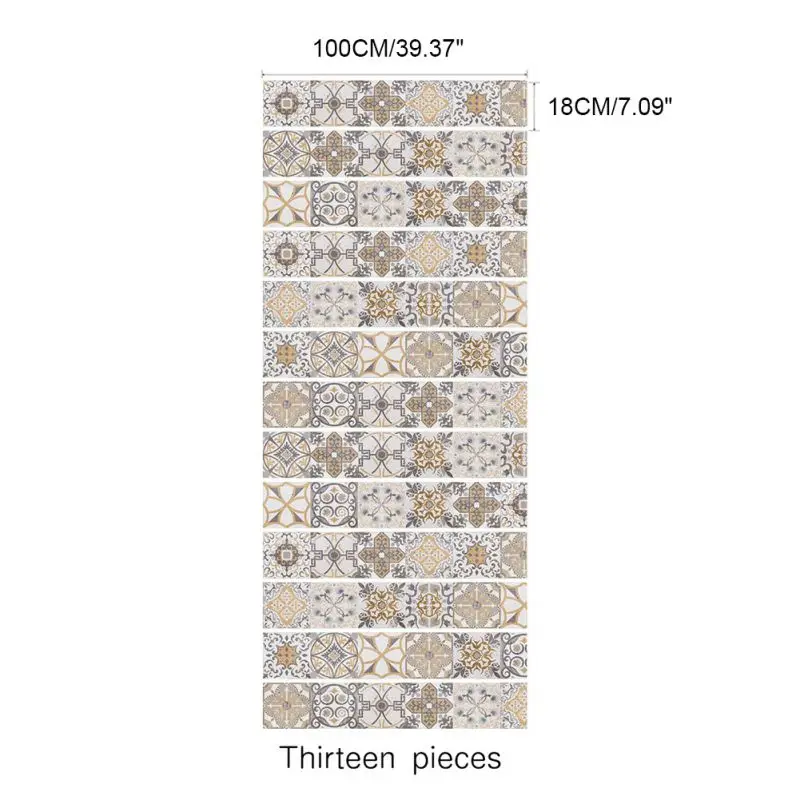 

13pcs/set 3D Retro Staircase Stair Riser Floor Sticker Self Adhesive DIY Stairway Waterproof PVC Wall Decal Home Decoration