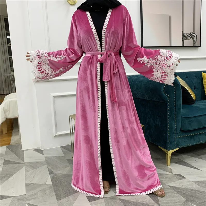 

Turkey Islamic Clothing Ramadan Muslim Embroidery Robe Dubai Abaya Caftan Cardigan Eid Mubarak Women Kaftan High Waist Skirt