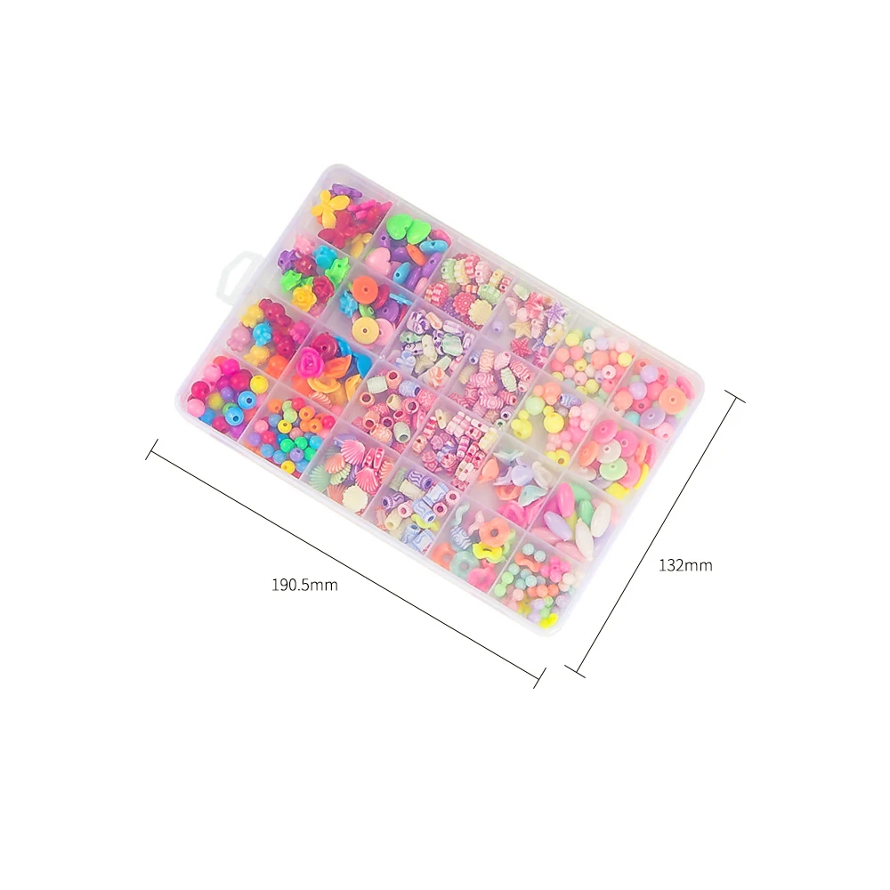 

24 Grid DIY Handmade Beads Toys For Children With Accessory Set Girl Weaving Bracelet Jewelry Making Toys Creative Children Gift