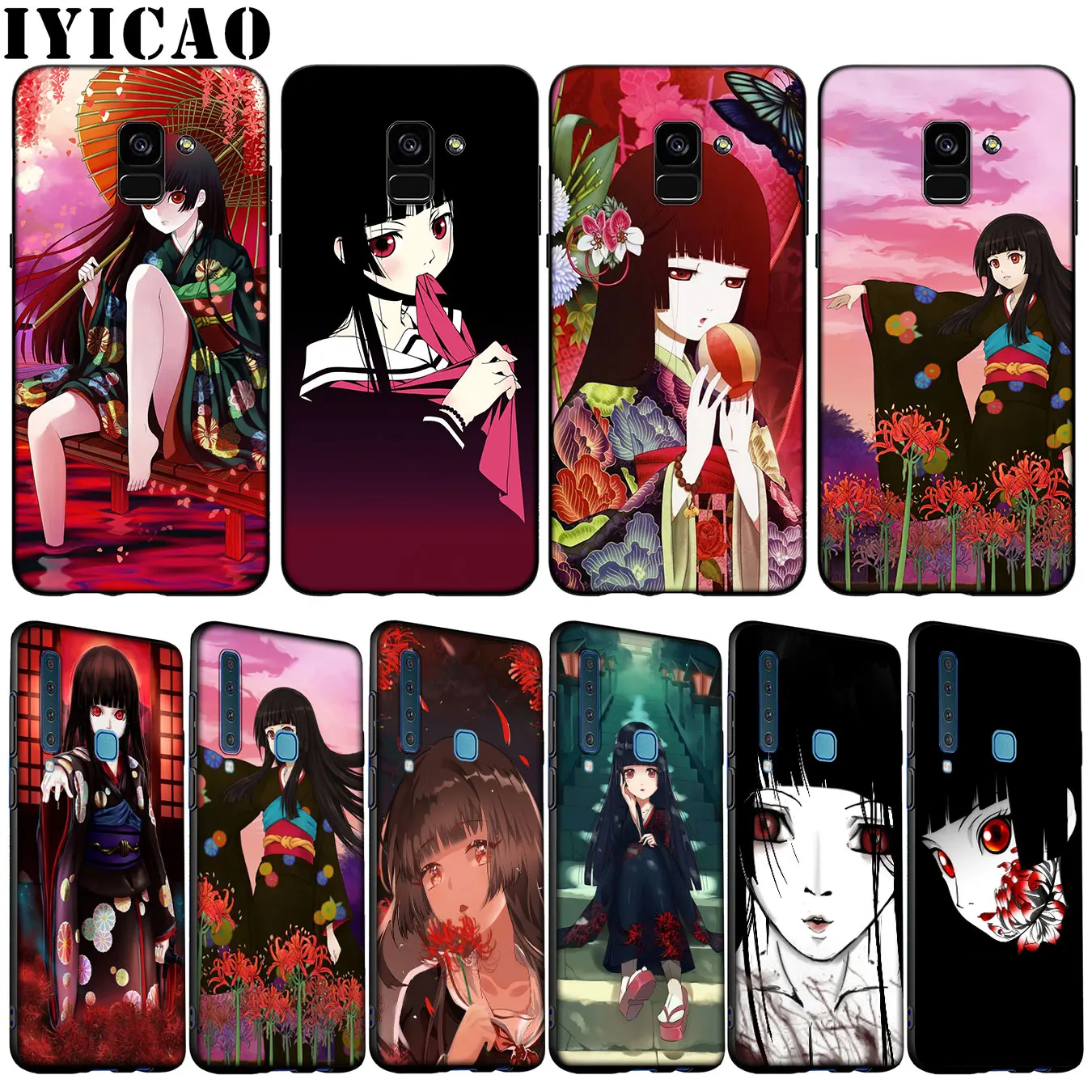 Мягкий чехол для телефона IYICAO Jigoku Shojo Samsung Galaxy A51 A71 A81 A91 A41 A21 A11 A01 A2 Core J8 J7 J4 J6 Plus Prime