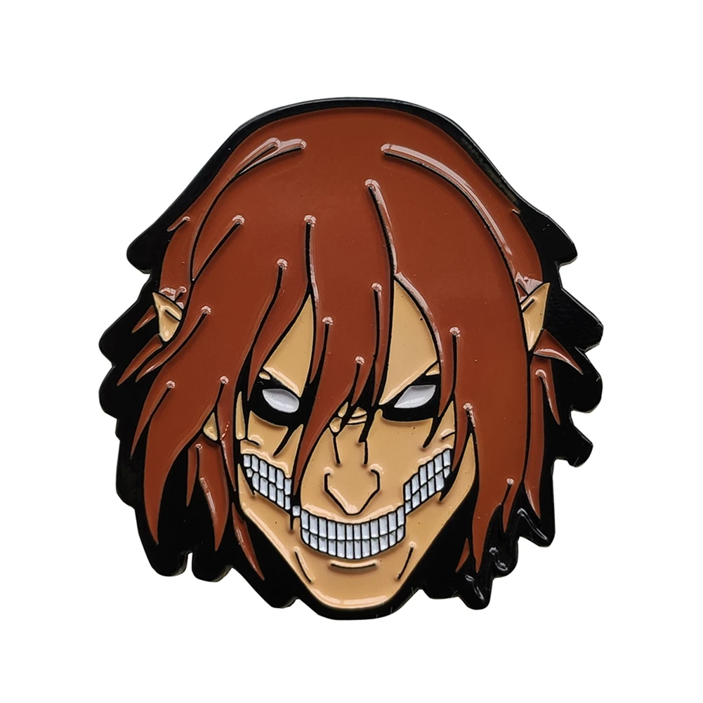 Эмалевая булавка атака на Титанов Эрена йегера металлическая брошка лацканы |