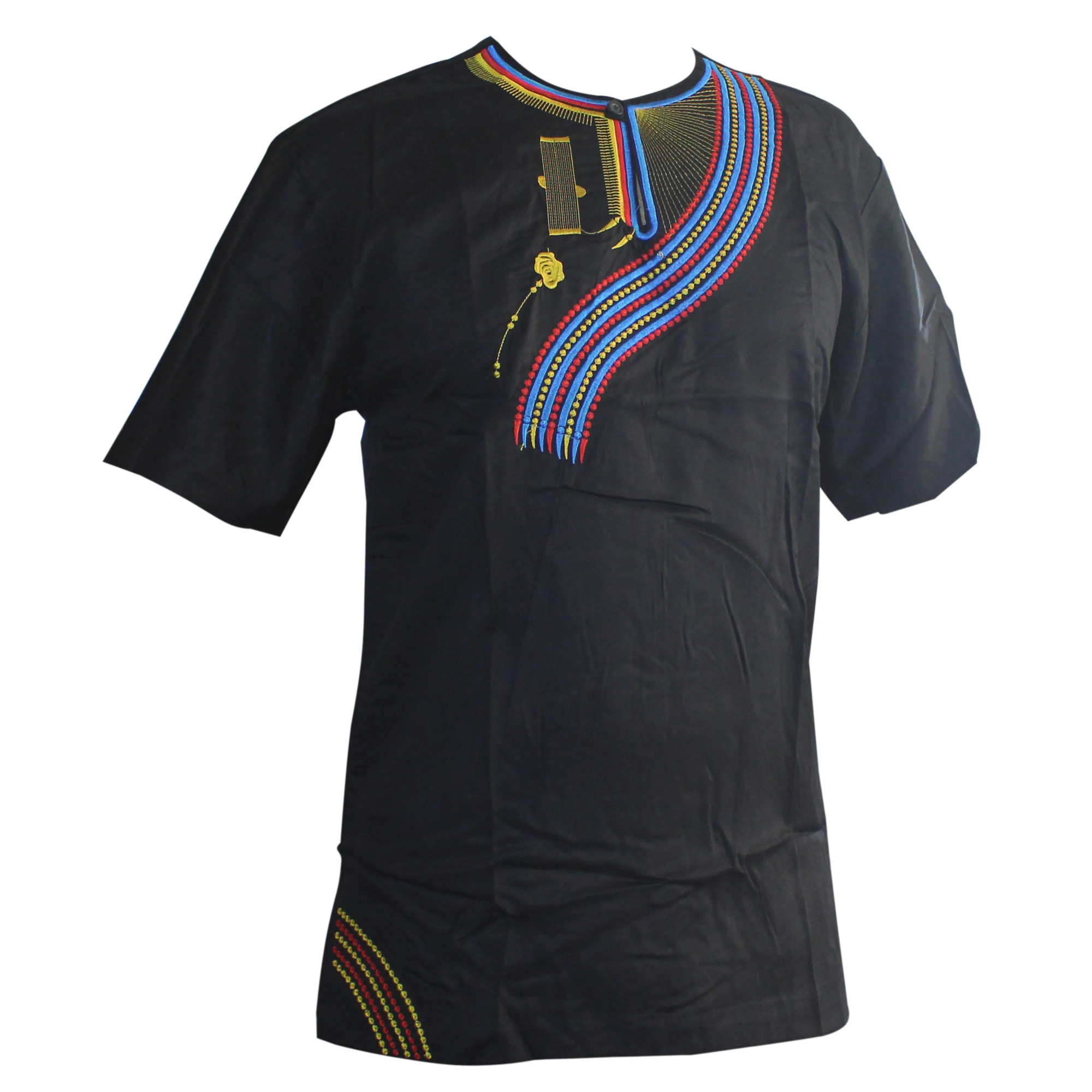 Мужская футболка с Африканской вышивкой в этническом стиле | Тематическая одежда