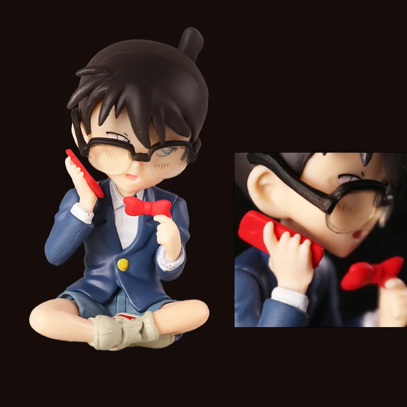 pcs Cartoon Detective Conan Action Figures ponder And Detective 3D PVC Model Collection Kid Gift Toy anime figures