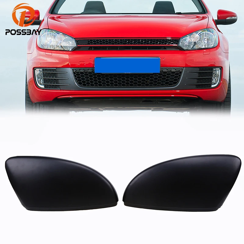 Posbay матовая черная Автомобильная крышка зеркала заднего вида для VW Golf/R32/GTI/Rabbit 2010