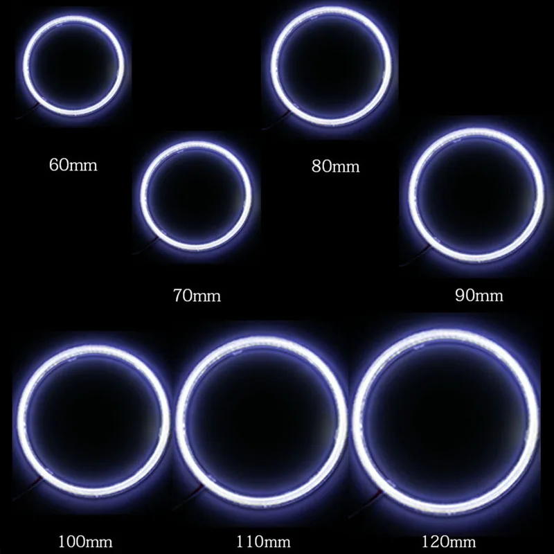Кольцо-ореол для автомобиля 2 шт. 60/70/80/90/100/110/120 мм кольцо-ореол фар E46 E60 дневные