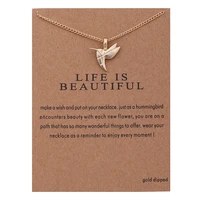 bird high arrows sunflower leaves necklace for women pendant jewelry mother day gift with message card jewelry