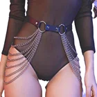 Модный Регулируемый черный ремень с металлической пряжкой для джинсов