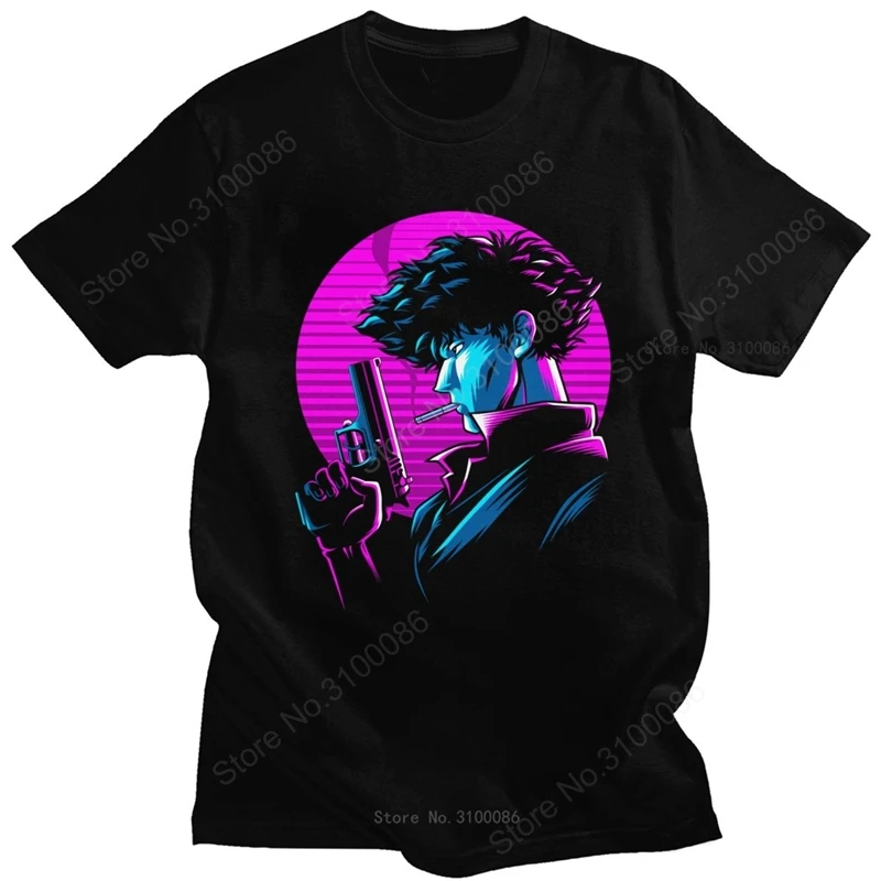 

Cowboy Bebop Japanese Anime T Shirt Spike Spiegel TV Show EU Size Tees Digital Print O-neck Casual Manga T-Shirt Apparel Gift