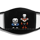 Черная дышащая многоразовая маска для рта Undertale - Sans And Papyrus Design, Санс Папирус Undertale, Санс X Папирус И Папирус