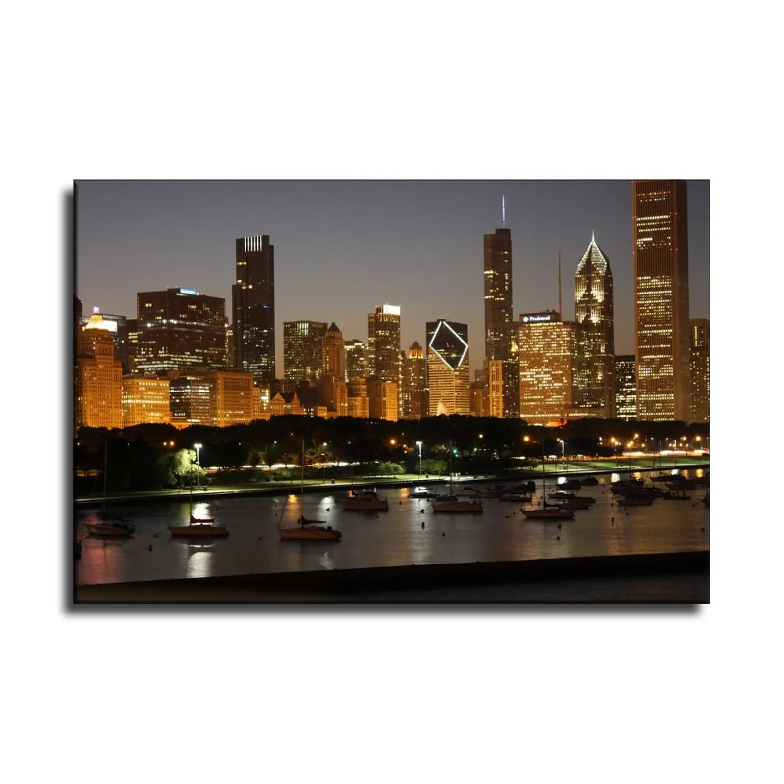 Холст с изображением городского пейзажа Чикаго художественный плакат и