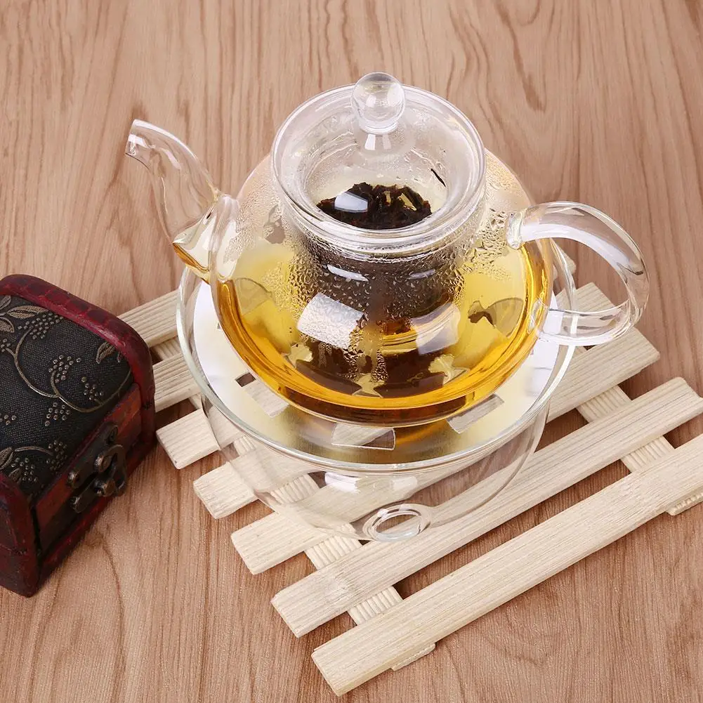 800 мл чайный набор Sarafe Прозрачный Стеклянный заварочный термостойкий чайник +